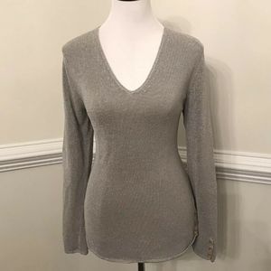 J. Mclaughlin grey sweater with buttons